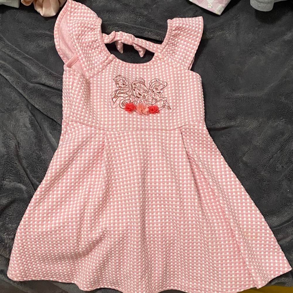 Disney Pink Knit Sundress with Floral Appliqué